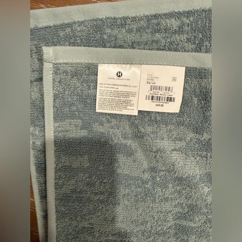 Hotel Collection Blue Turkish Cotton Hand Towel